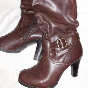 Tall Leather boots By A1 in size 7.5